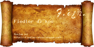 Fiedler Ákos névjegykártya
